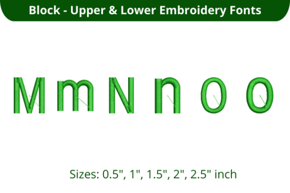 Block Font MNO: A Must-Have for Embroidery Sellers