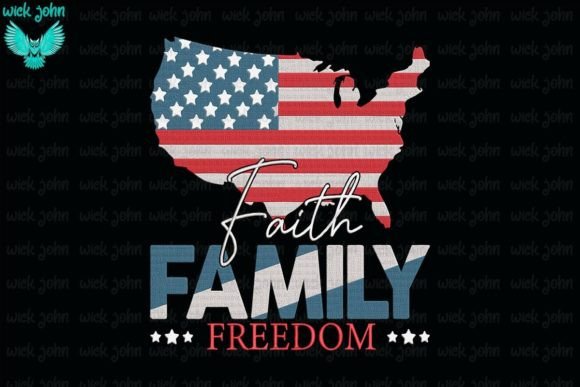 Faith Family Freedom Embroidery