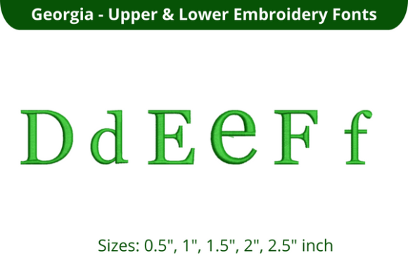Georgia Font DEF for Embroidery Sellers
