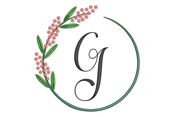Monogram G: Elegant Embroidery Design