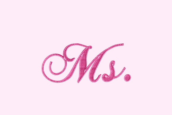 Pink Ms Monogram: A Timeless Embroidery Design